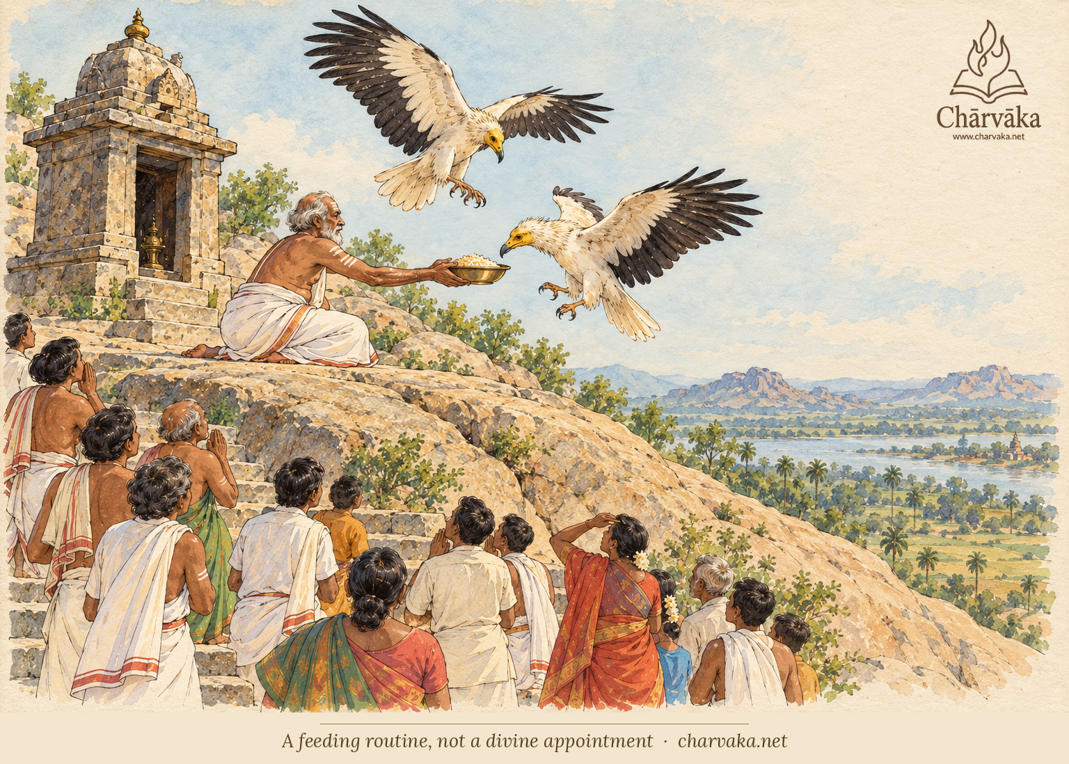 Illustration of the Sacred Eagles legend and claim